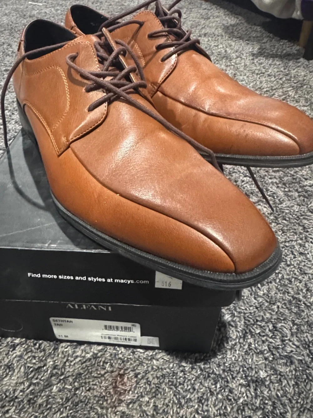 alfani brown dress shoes Alfani | Shoes | Alfani Mens Brown Laceup Leather Oxfords